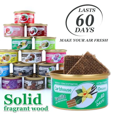 자동차 방향제 차량용 공기 청정제 향수 캔 우드 블록 커피 향 장시간 지속되는 자동차 아로마테라피 차량용 탈취제 용품